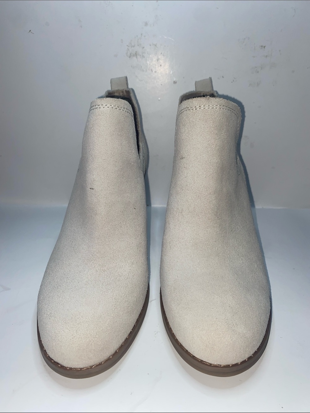 Toms Kids Light Beige Suede Chelsea Boots
